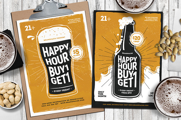 Happy Hour Flyer & Posters
