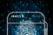 Fingerprint scan futuristic concept
