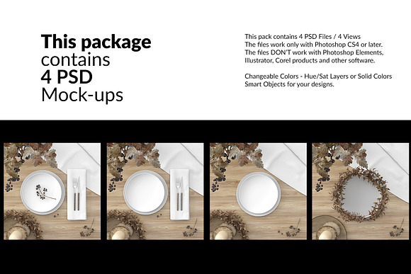 Plates, Tablecloth & Napkin Set in Product Mockups - product preview 1