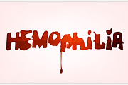 Hemophilia lettering image