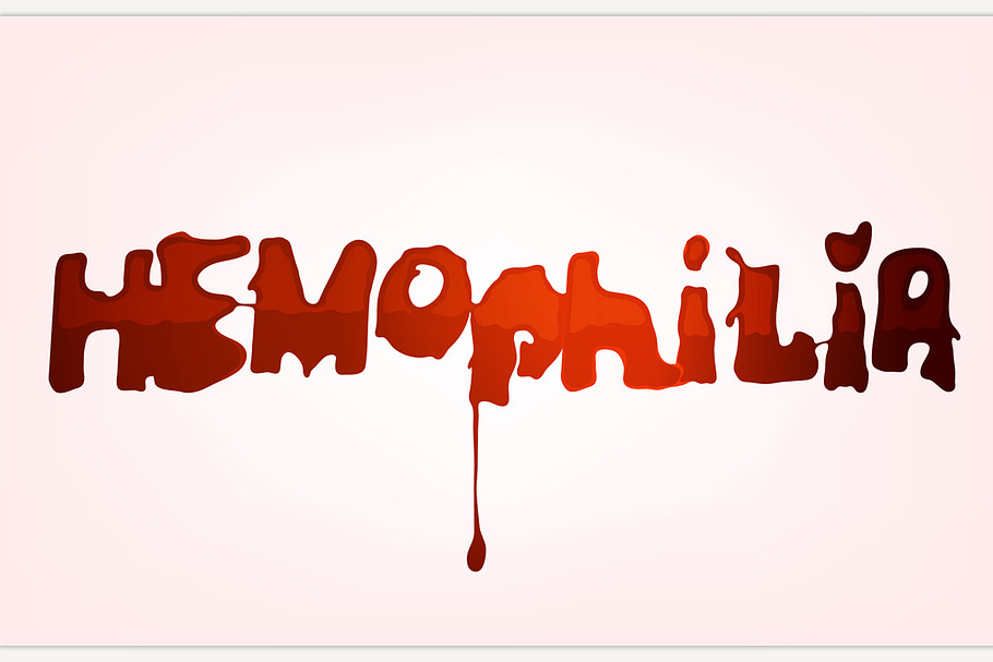 Hemophilia lettering image in Illustrations - product preview 8