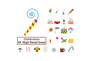Set of 24  Party Icons.