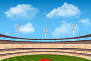 Open stadium of cricket