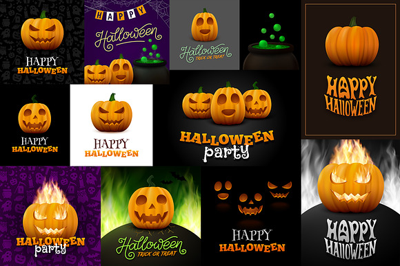 Halloween Posters Set in Illustrations - product preview 3