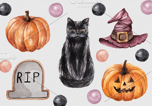 Trick or Treat! Halloween.Watercolor in Illustrations - product preview 1