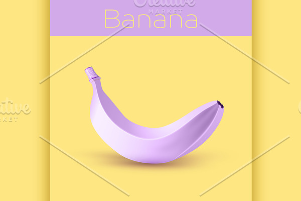 Painted purple banana