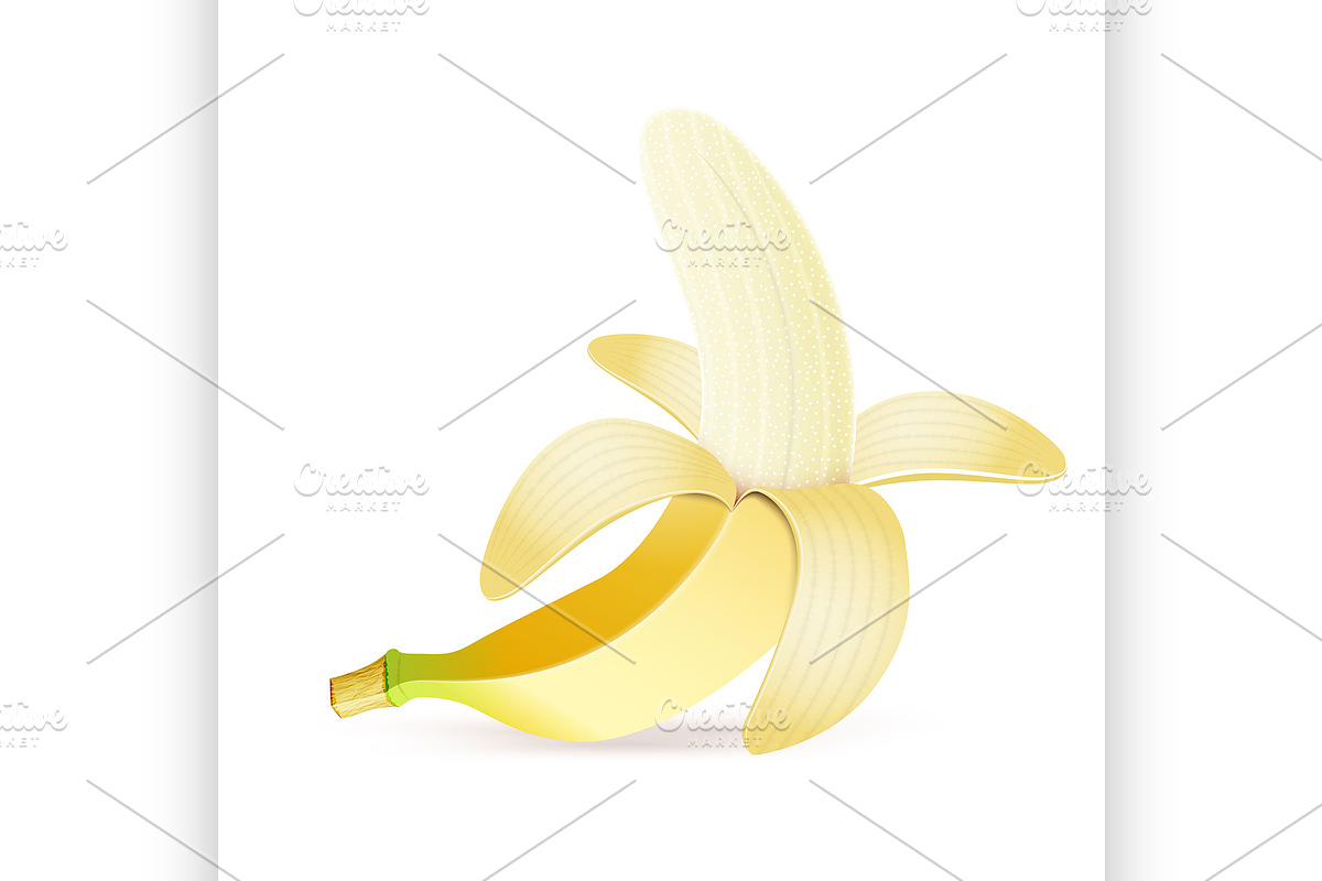 Vector Realistic banana in Illustrations - product preview 8