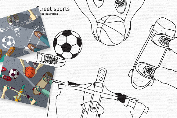 Vector sports set in Illustrations - product preview 5
