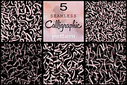Abstract Calligraphic patterns set
