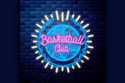 Vintage basketball emblem