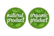 Natural organic product lettering