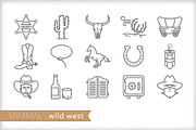 Minimal wild west icons