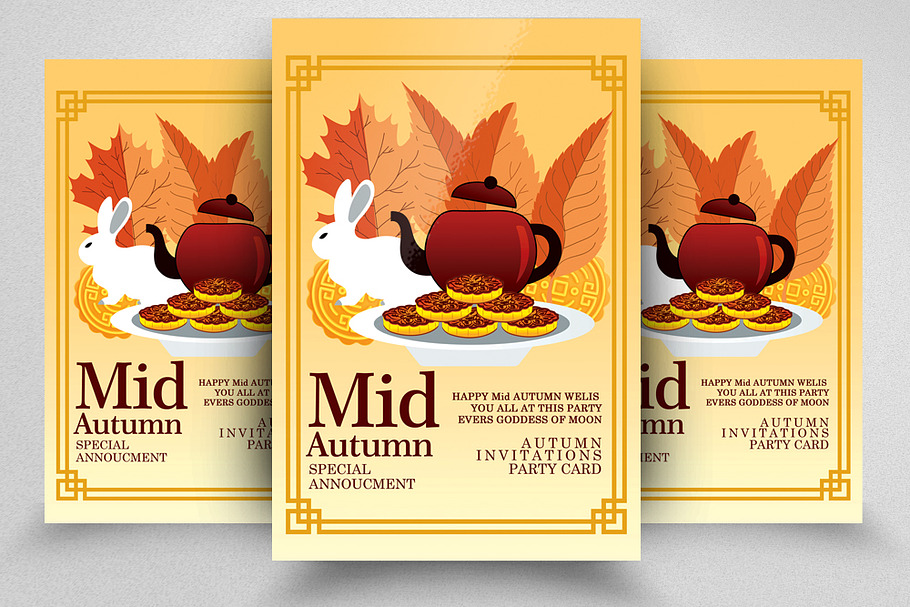 Mid Autumn Flyer Templates Vol:14