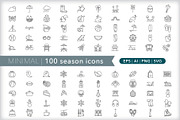 Minimal 100 season icons