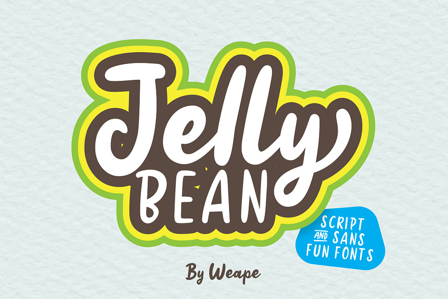 Jellly Bean Script & Sans Fun Font