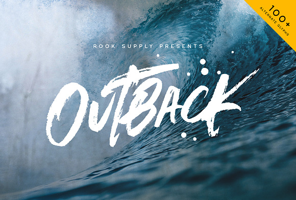 Outback Brush Font in Scary Fonts - product preview 5