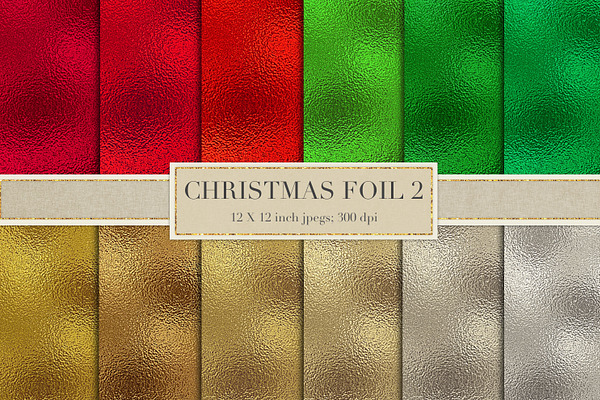 Christmas metallic foil