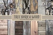 Tree bark and wood textures