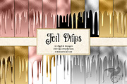 Foil Drips Digital Paper