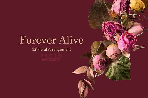 Forever Alive Floral Clip Art in Illustrations - product preview 3