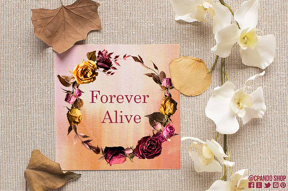 Forever Alive Floral Clip Art in Illustrations - product preview 4