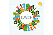 Zurich Switzerland City Skyline 