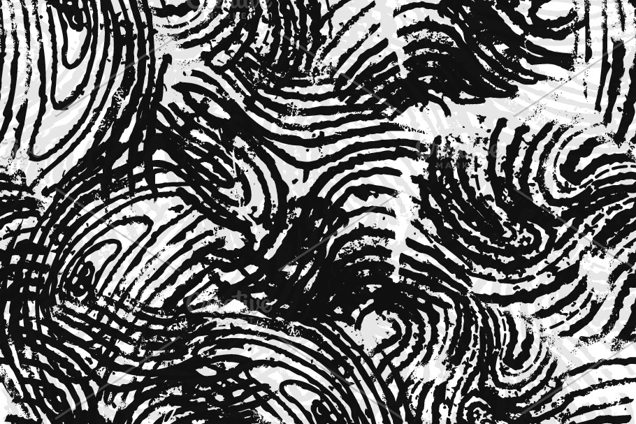 Black fingerprints on white in Patterns - product preview 8