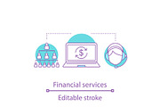 Financial service concept icon