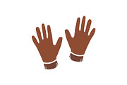 Gloves glyph color icon