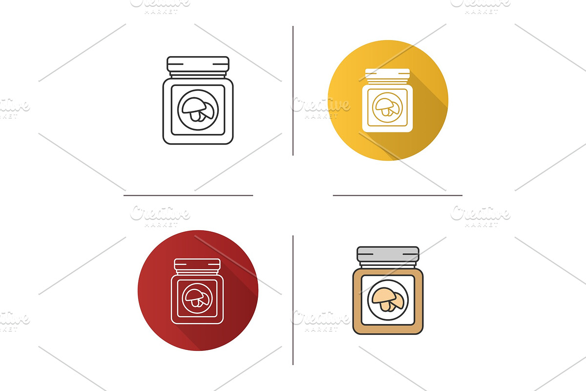 Canned mushrooms icon in Icons - product preview 8