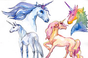 Fabulous unicorns horse PNG set