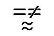 Math symbols glyph icon