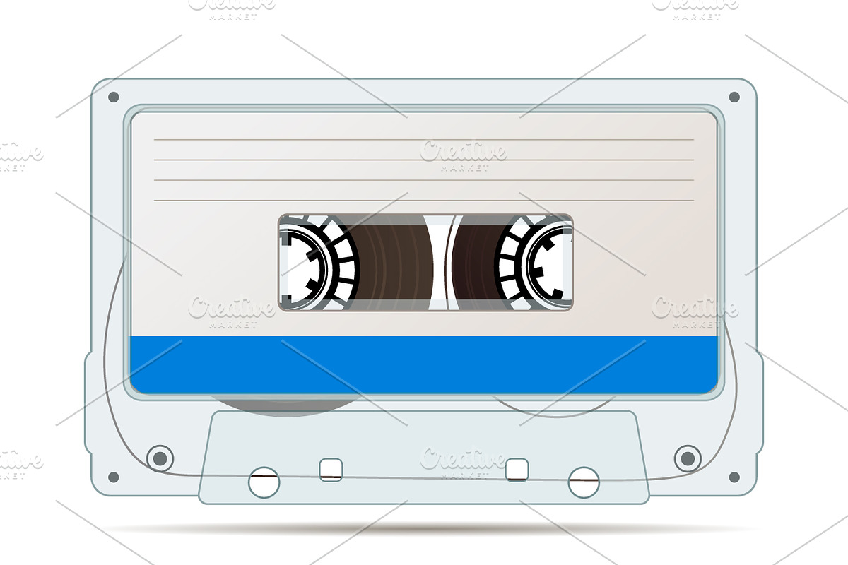 Realistic audio cassette in Objects - product preview 8