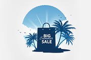 Big summer sale vector tempate