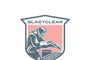 Sandblaster Sandblasting Logo