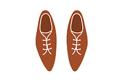 Men's shoes glyph color icon
