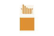 Open cigarette pack glyph color icon