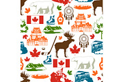 Canada seamless pattern.
