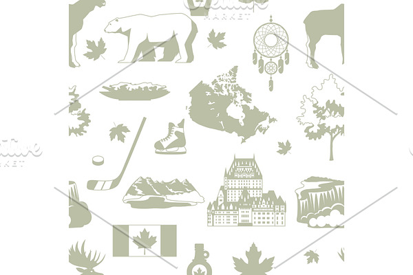 Canada seamless pattern.