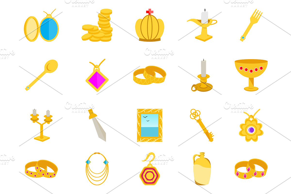40 Treasure Flat Icons in Icons - product preview 8