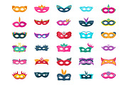 60 Face Mask Flat Vector Icons