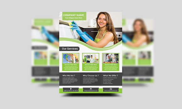 Cleaning Services Flyer Template in Flyer Templates - product preview 1