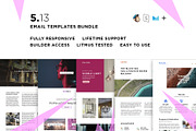 5 Email templates bundle XIII