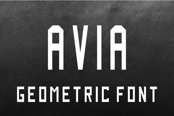 AVIA geometric font in Display Fonts - product preview 2