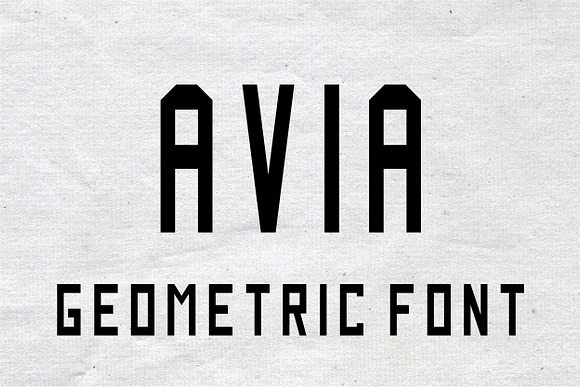 AVIA geometric font in Display Fonts - product preview 3