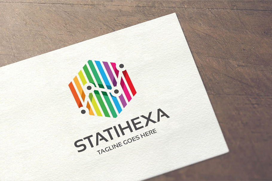 Statistic Hexagon Logo in Logo Templates - product preview 8