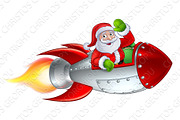 Santa Rocket Sleigh Christmas