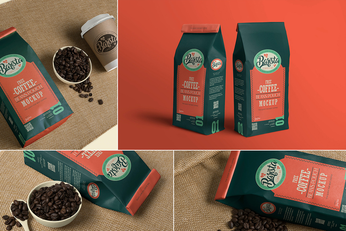 Coffee Pouch Mockups in Product Mockups - product preview 8