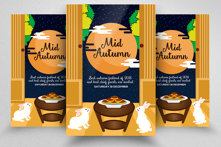Mid Autumn Flyer Templates Vol:16