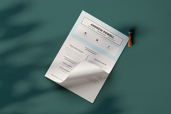 Clean Resume with Business Card  in Resume Templates - product preview 6